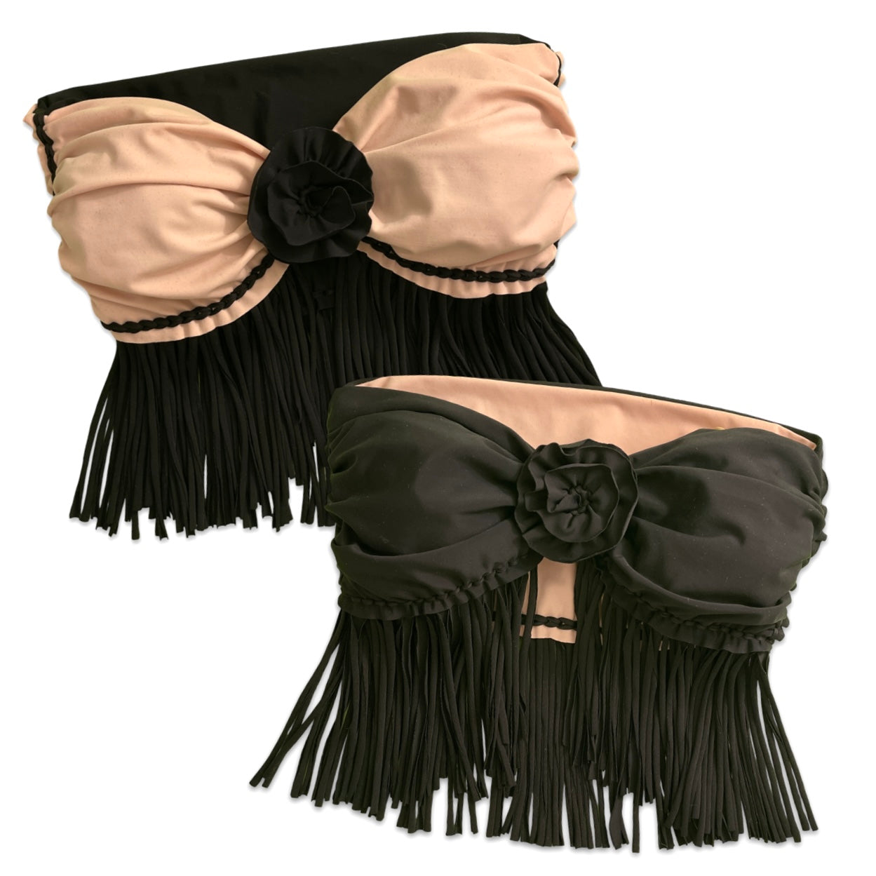 REVERSIBLE CROCHETED FRINGE ROSE TOP • custom colors