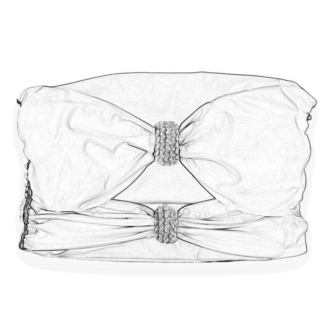 REVERSIBLE CROCHETED 2 BOW TUBE TOP • custom colors