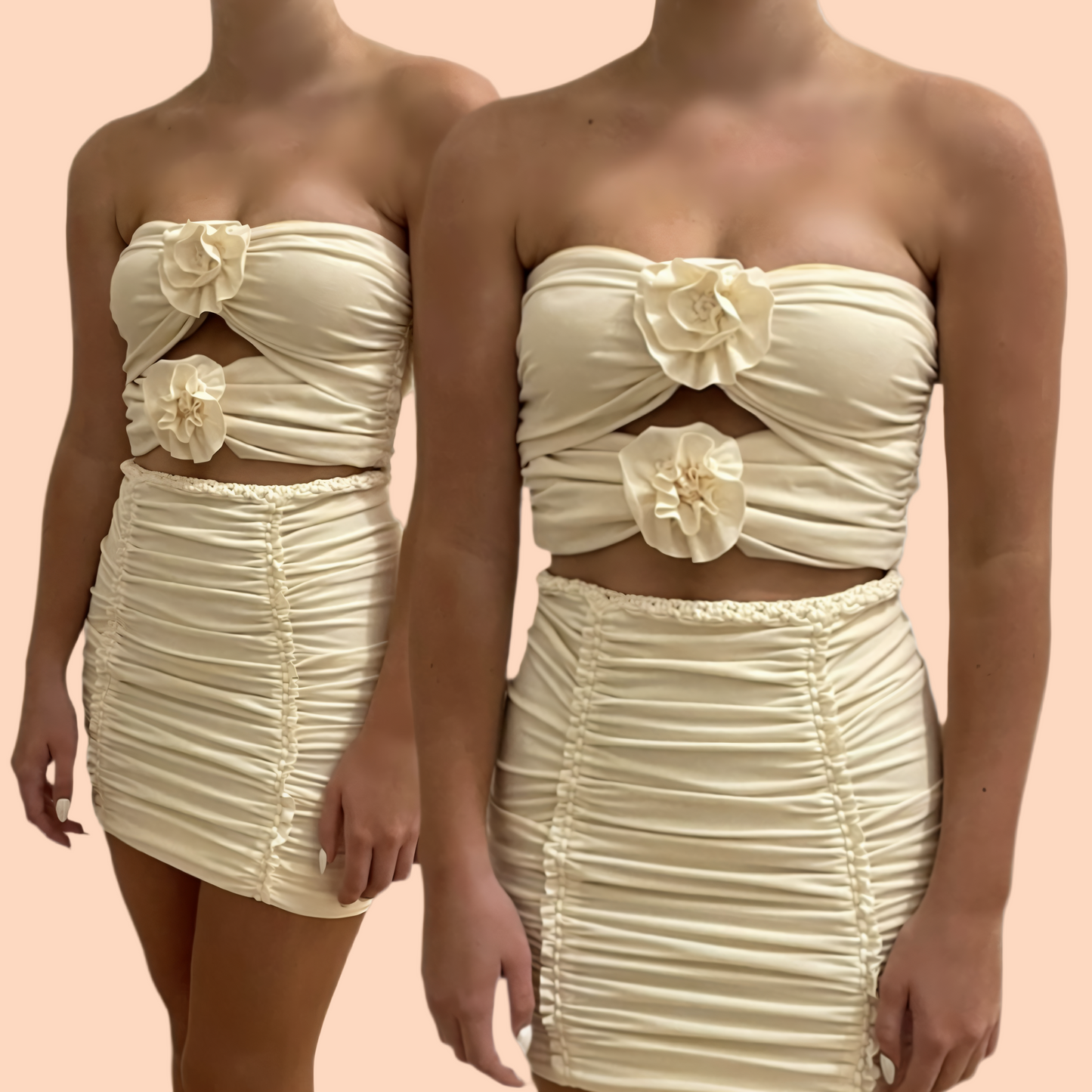 REVERSIBLE CROCHETED DOUBLE ROSE TUBE TOP • custom colors