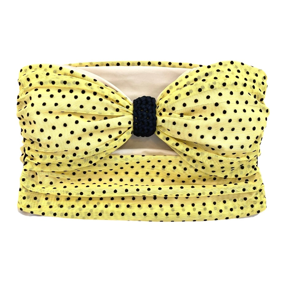Reversible Bow Bandeau – Buttercup Dot
