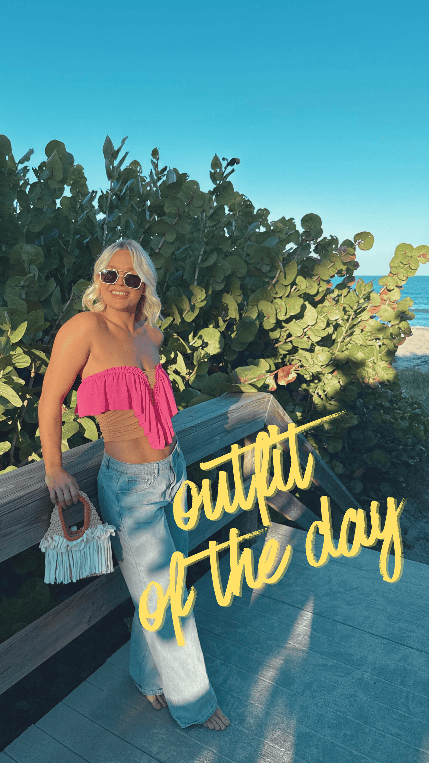 CROCHETED MINI FLOWER FRINGE WRISTLET • cream and copper