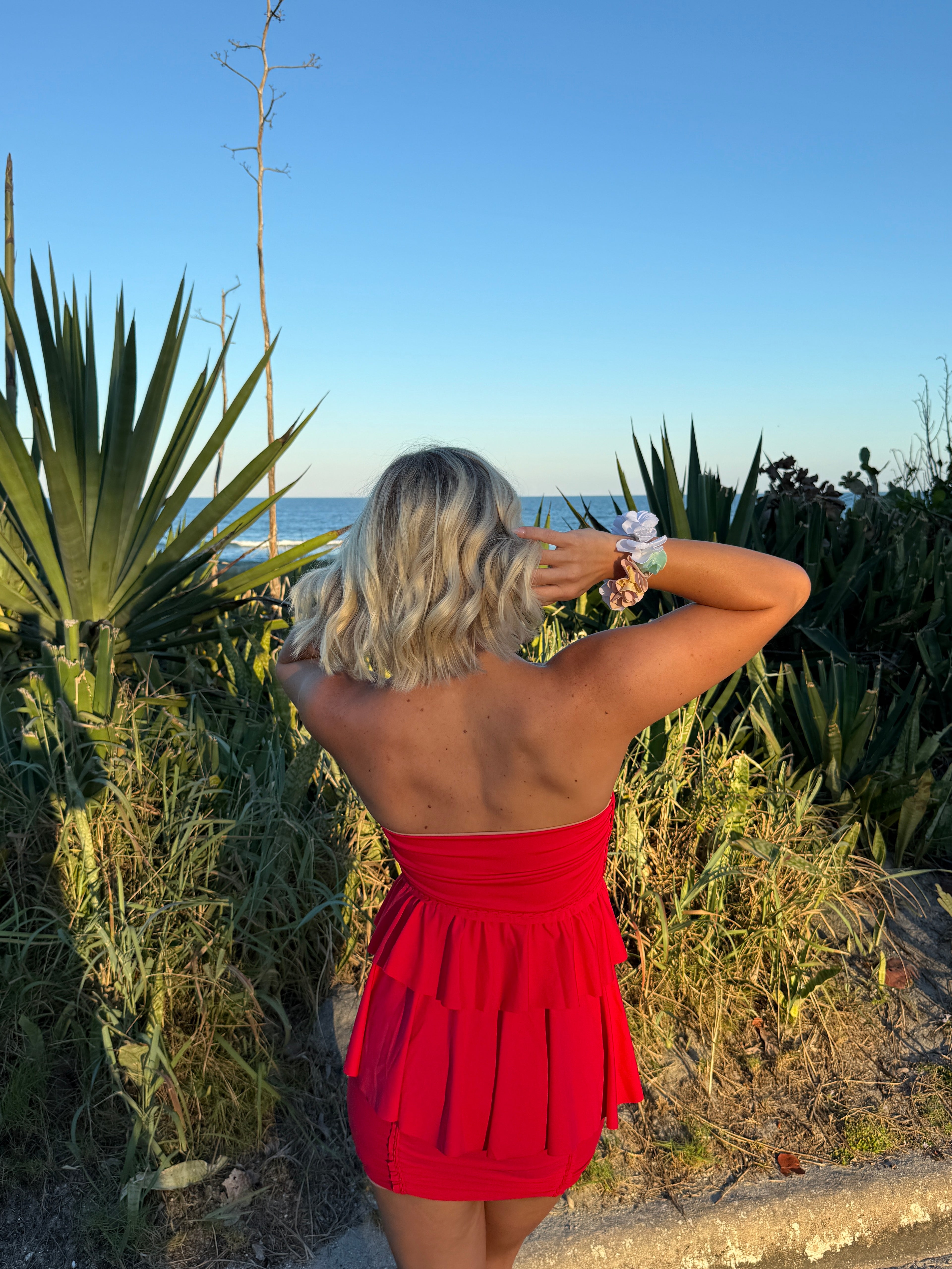 Reversible Ruffle Rose Top