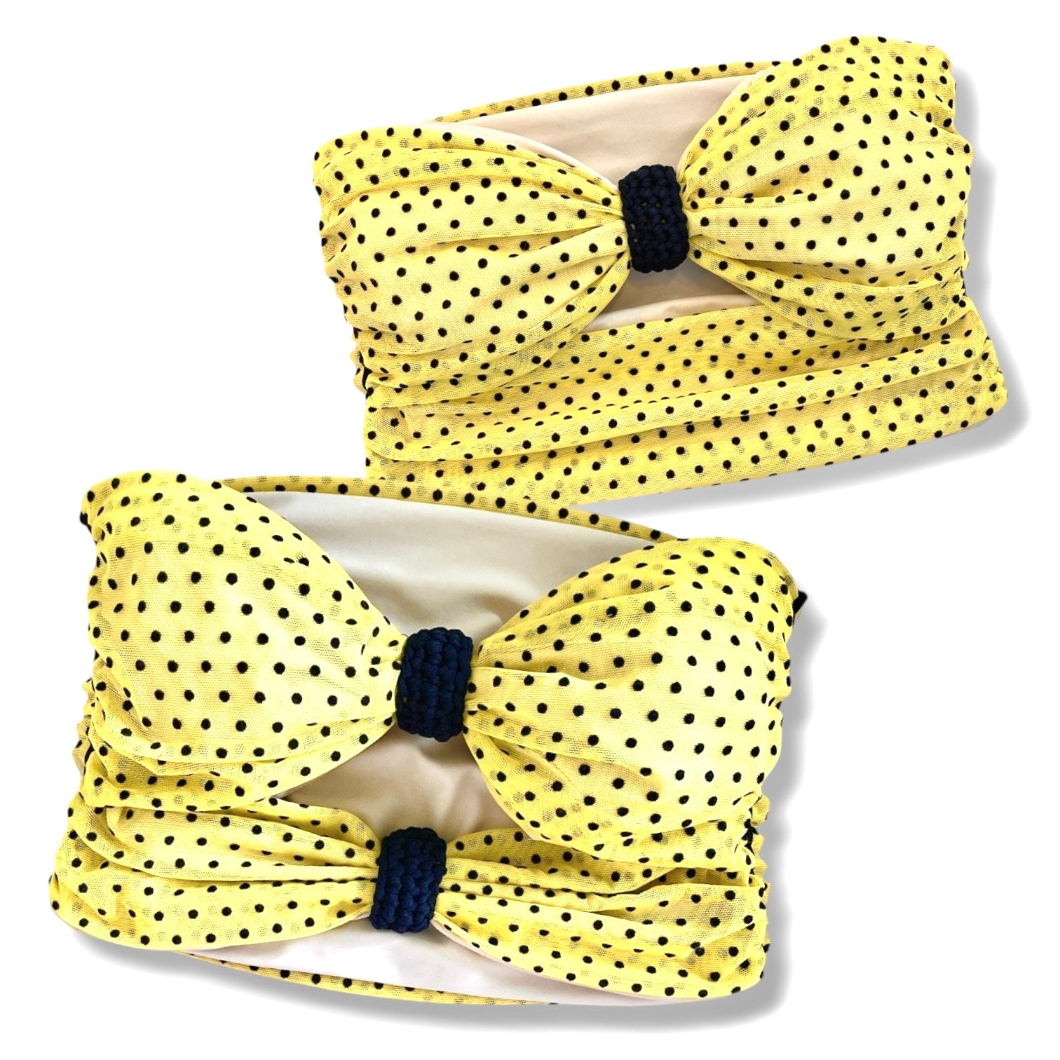 Reversible Bow Bandeau – Buttercup Dot