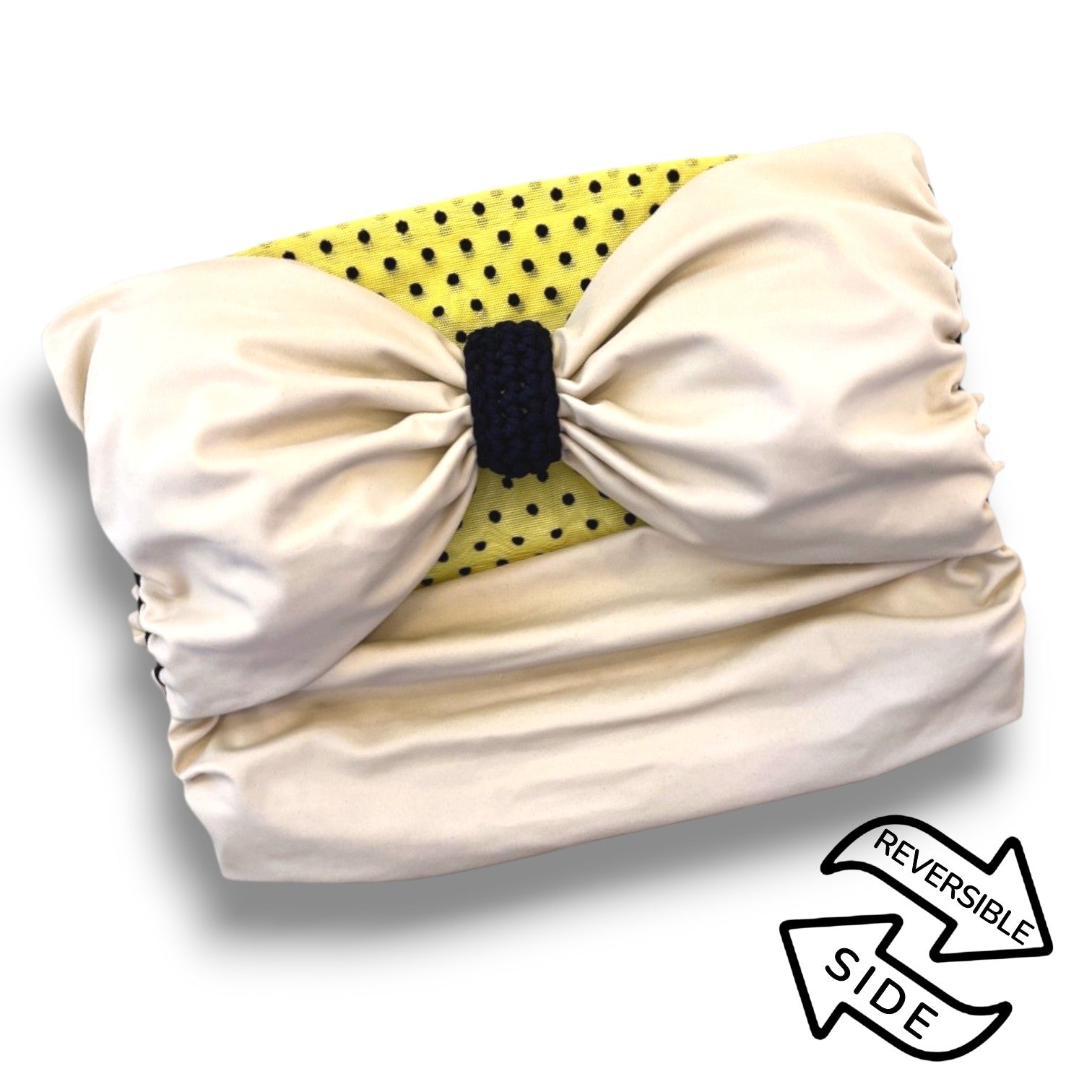 Reversible Bow Bandeau – Buttercup Dot