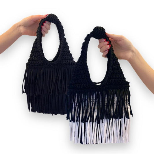 CROCHETED DOUBLE FRINGE RODEO TOTE • custom colors